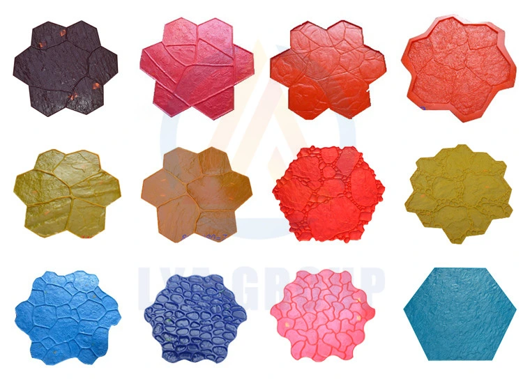Low Price Silicone Rubber Floor Stamped Patterns Mould Imprint Concrete Stamp Mats Mold