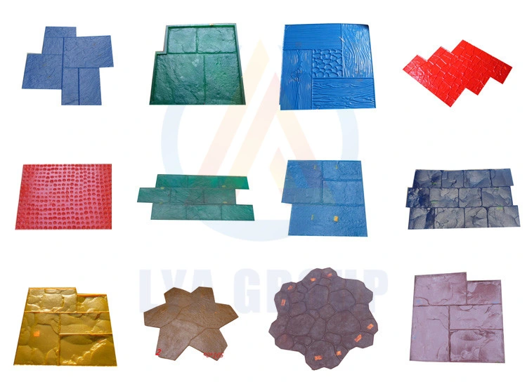 Low Price Silicone Rubber Floor Stamped Patterns Mould Imprint Concrete Stamp Mats Mold