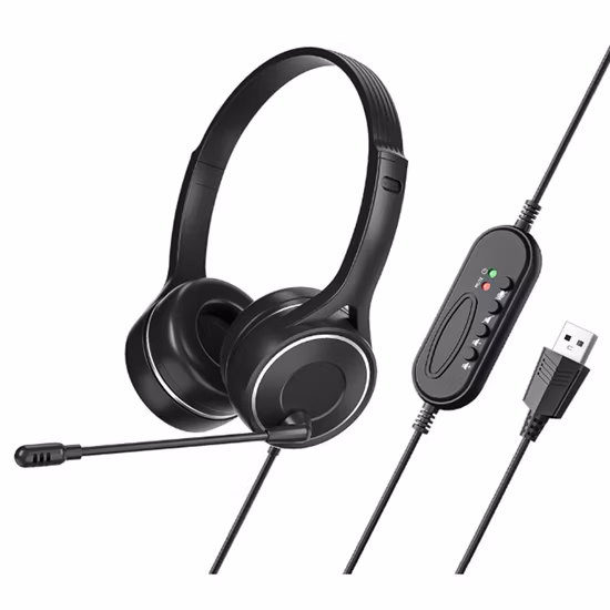 CE/RoHS Approved Comsumer Electronics PC Headphones Computer Headphone with Mic